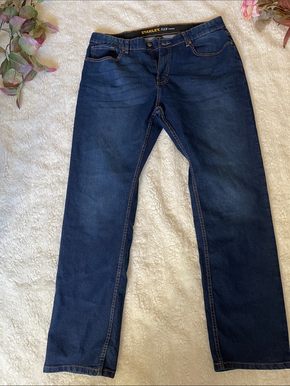 Stanley Men's Straight Jeans in Deep Indigo Blue